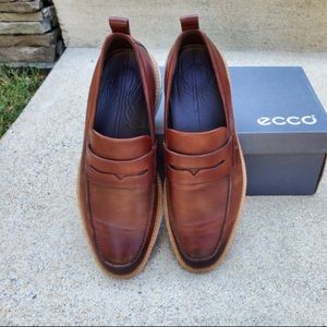 Ecco hybrid cognac loafers EUC